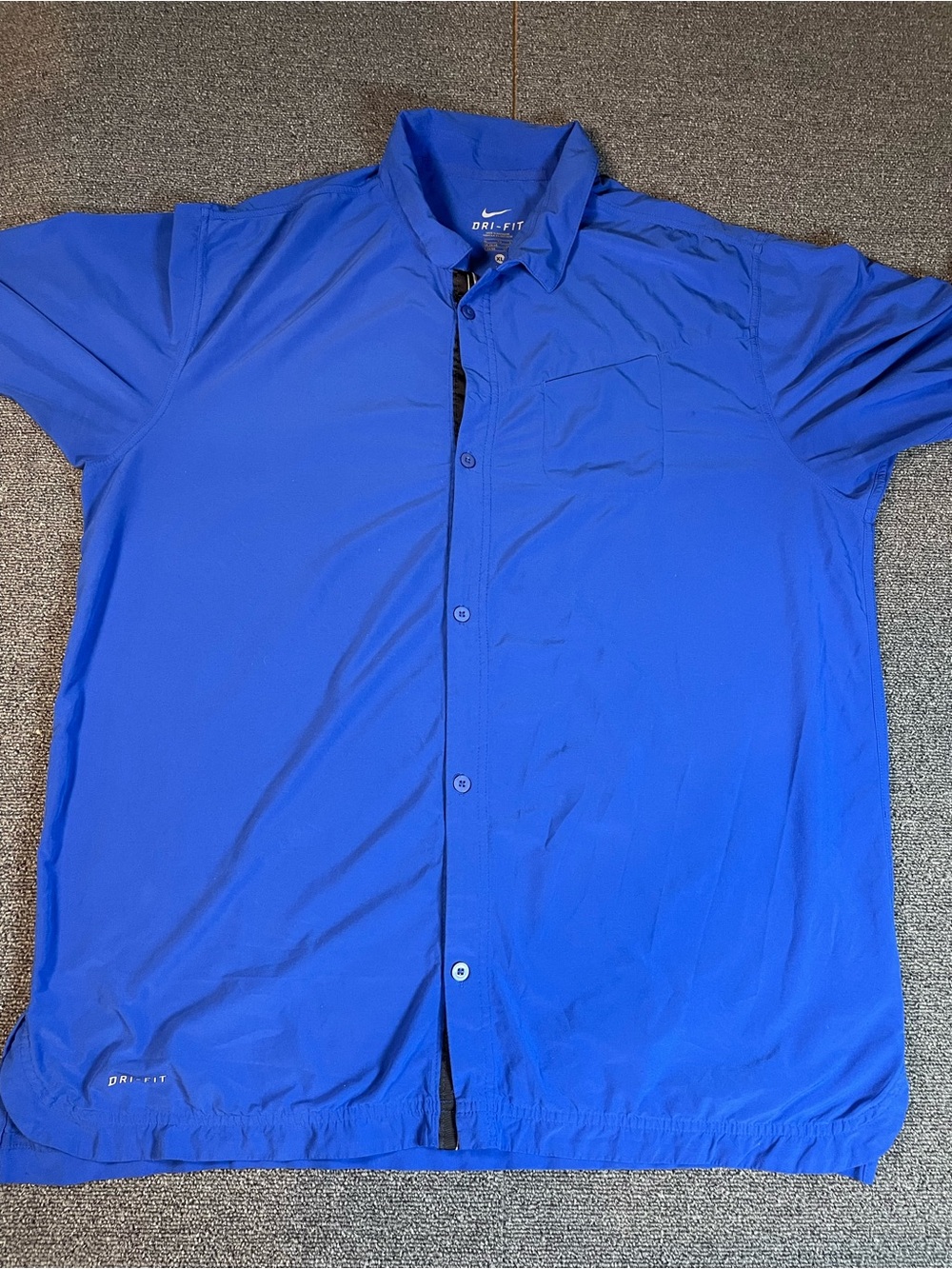 Nike Men's Button-Down Casual Shirt - Royal Blue